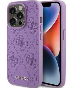 Guess PU Quilted 4G Classic Case Aizsargapvalks Priekš Apple iPhone 15 Pro Max