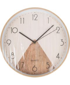 Wall clock WOODY D34cm, wood triangle