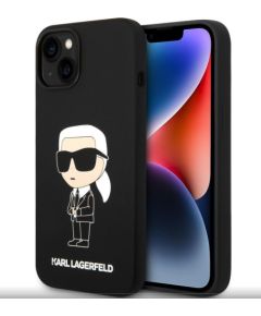 Karl Lagerfeld Apple  iPhone 15 Liquid Silicone Ikonik NFT Cas Black