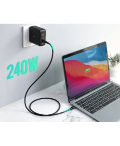 AUKEY CB-SCC241 USB-C Power Delivery PD 240W 5A 20V 1m Nylon Black