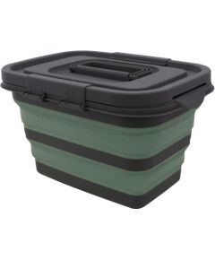 Eurotrail Foldable Basket With Lid L / Zaļa / Melna / 15 L