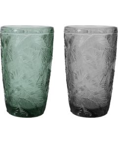 Drinking glass LEAF 350ml tall, green