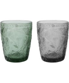 Drinking glass LEAF 250ml low, green