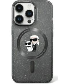 Karl Lagerfeld Apple  iPhone 11 / Xr 6.1 hardcase Karl&Choupette Glitter MagSafe Black