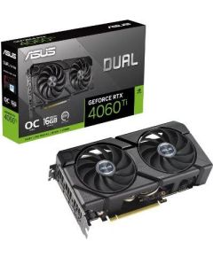 Graphics Card ASUS NVIDIA GeForce RTX 4060 Ti 16 GB GDDR6 128 bit PCIE 4.0 16x Dual Slot Fansink 1xHDMI 3xDisplayPort DUAL-RTX4060TI-O16G-EVO