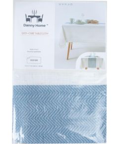 Tablecloth EASY CARE 140x180cm, white/grey with tassel