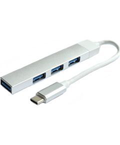 RoGer USB-C HUB 3xUSB2.0  / 1xUSB3.0 5Gbps / серебряный