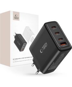 Сетевое зарядное устройство Tech-Protect NC100W-GAN GaN 3x USB-C PD 100 Вт | USB-A QC 3.0 - черный