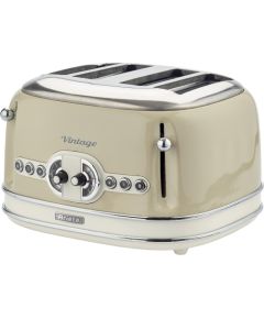 Ariete Vintage 4-slot toaster 156 (beige, 1,600 watts, for 4 slices of toast)