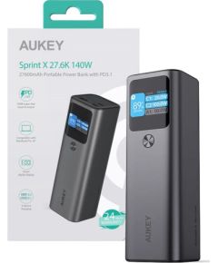 AUKEY PB-Y45 Mini Power Bank 27600mAh 140W QC PD 3.1 3xUSB PPS Smart Digital Display Black