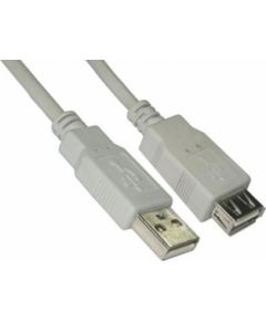 Kabelis Brackton USB Male - USB Female 2m White