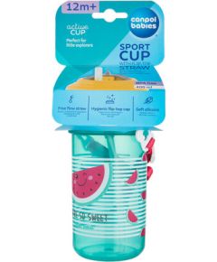 CANPOL BABIES cup with flip-top silicone straw So Cool!, 400 ml, 4/102_pin