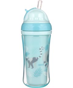 CANPOL BABIES sporta pudelīte ar silikona salmiņu Lemur 260ml, 74/051