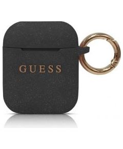 Guess -  Guess Silicone Case for AirPods 1/2 Black