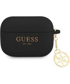 Guess -  Guess 4G Charm Silicone Case for AirPods Pro Black