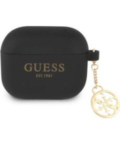 Guess -  Guess 4G Charm Silicone Case for AirPods 3 Black