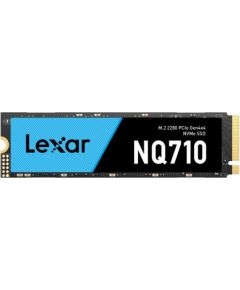 SSD LEXAR NQ710 2TB Heatsink M.2 PCIe Gen4 NVMe Write speed 4000 MBytes sec Read speed 5000 MBytes sec TBW 680 TB MTBF 150000 hours LNQ710X002T-RNNNG