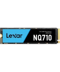 SSD LEXAR NQ710 500GB Heatsink M.2 PCIe Gen4 NVMe Write speed 1700 MBytes sec Read speed 4400 MBytes sec TBW 170 TB MTBF 150000 hours LNQ710X500G-RNNNG