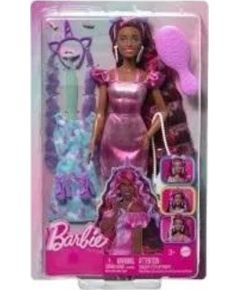 Lalka Barbie Mattel BRB ZABAWA WLOSAMI FIOLETOWA SUKIENKA JDC86 WB6