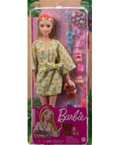 Lalka Barbie Mattel BRB RELAKS LALKA W SZLAFROKU HKT90 WB6