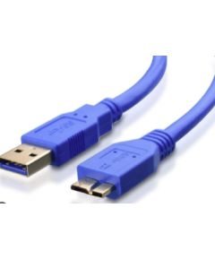 Kabelis Brackton USB-A Male - USB Micro B Male 0.5m Blue