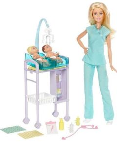 Lalka Barbie Mattel Kariera - Zestaw Pediatra (GKH23)