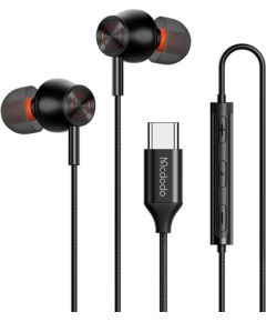 Mcdodo HP-3490 in-ear, wired headphones, USB-C (black)