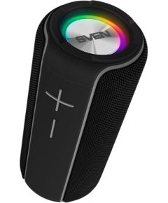 SVEN PS-285 20(2×10)W; TWS; FM radio; AUX; USB/SD-card support; Waterproof (IPx7);RGB running lighting