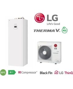 LG gaiss-ūdens siltumsūknis HU051MR .U44 / HN0916T .NB1 Therma V IWT 200L 5,5 kW R32