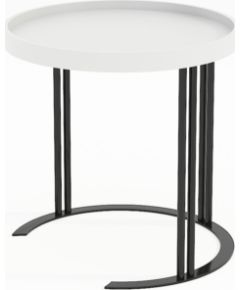 Side table KEIRA D50xH50cm, white