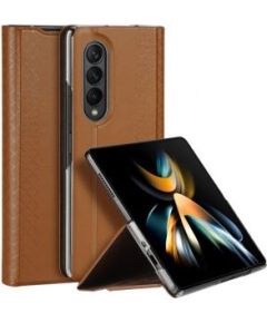 Dux Ducis Samsung  Galaxy Z Fold4 Bril case with a flip wallet stand Brown