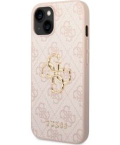 Guess -  Guess PU 4G Metal Logo Case for iPhone 14 Pink