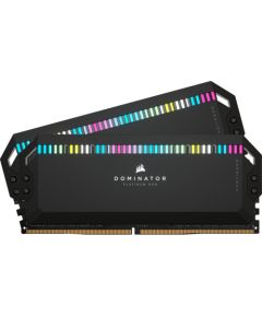 Corsair DDR5 - 64GB - 6400 - CL - 32 (2x 32 GB) dual kit, RAM (black, CMT64GX5M2B6400C32, Dominator Platinium, INTEL XMP)