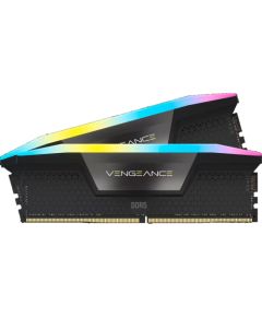 Corsair DDR5 - 64GB - 6400 - CL - 32 (2x 32 GB) dual kit, RAM (black, CMH64GX5M2B6400C32, Vengeance RGB, INTEL XMP)