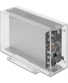 DeLOCK 42624 storage drive enclosure 2.5/3.5" HDD/SSD enclosure Transparent, Drive cases