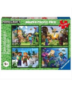 Ravensburger Puzzle: Minecraft Bumper Puzzle Pack (4x100pcs) (5716)