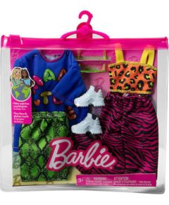 Mattel Μattel Barbie: Fashions 2-Pack Clothing Set - Made to Move Skirt  T-shirt Pants and Accessory (HJT36)