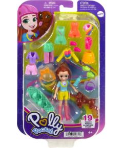 Mattel Polly Pocket: Medium Pack - Sports-Skate Pack Doll with Pet (HKV90)