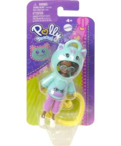 Mattel Polly Pocket: Hoodie Buddy - Cat Dark Skin Doll (HKV99)