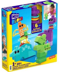 Mattel Mega Bloks: Sensory Features - Squeak N Chomp Dinos (HKN43)