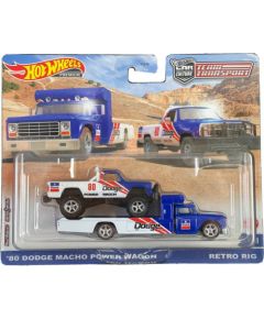 Mattel Hot Wheels: Premium Car Culture Team Transport - 80 Dodge Macho Power Wagon  Retro Rig (HKF38)