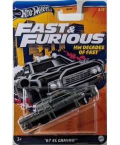 Mattel Hot Wheels Fast  Furious: HW Decades of Fast - 67 El Camino Vehicle (HRW41)