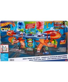 Mattel Hot Wheels City: Mega Tower Car Wash Color Shifters Playset (HDP05)