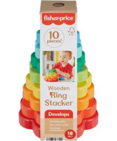 Mattel Fisher-Price: Wooden Ring Stacker (HXT77)