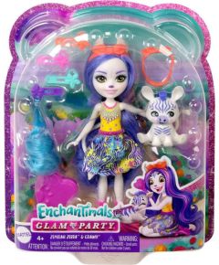 Mattel Enchantimals Glam Party - Zemirah Zebra  Grainy (HNV28)