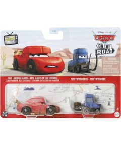 Mattel Disney Pixar: Cars On the Road - Cave Lightning McQueen  Pitstoposaurus (Set of 2) (HLH63)