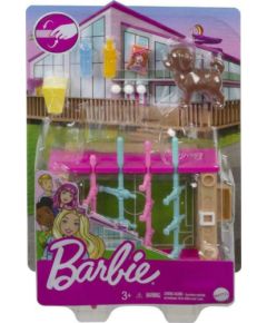 Mattel Barbie: Mini Playset With Pet, Accessories And Working Foosball Table, Game Night Theme (GRG77)