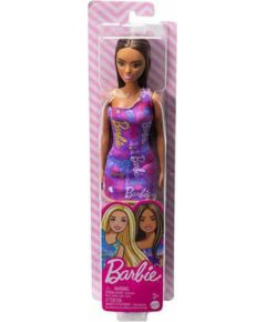 Mattel Barbie Purple Dress with Flowers - Dark Skin Doll Doll with Purple Dress (HGM57)