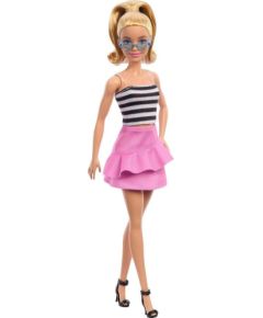 Mattel Barbie Doll - Fashionistas #213 Black And White Shirt and Pink Skirt Doll (HRH11)