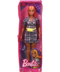 Mattel Barbie Doll - Fashionistas #161 - Puff Sleeve Plaid Blazer Dress Curvy Doll (GRB53)